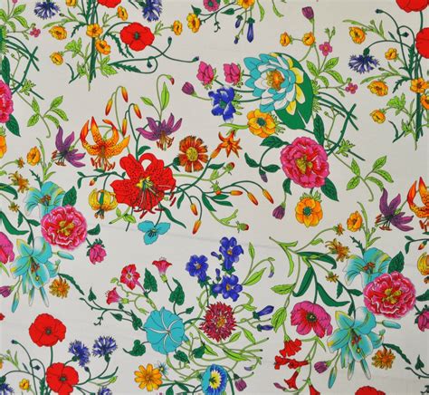 gucci floral fabrics|authentic Gucci fabric for sale.